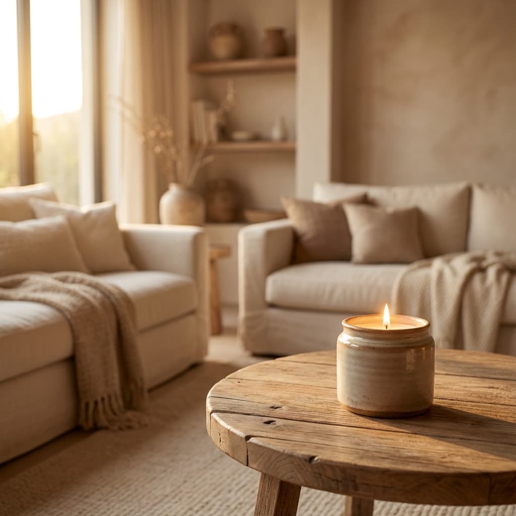 Cozy candle ambiance